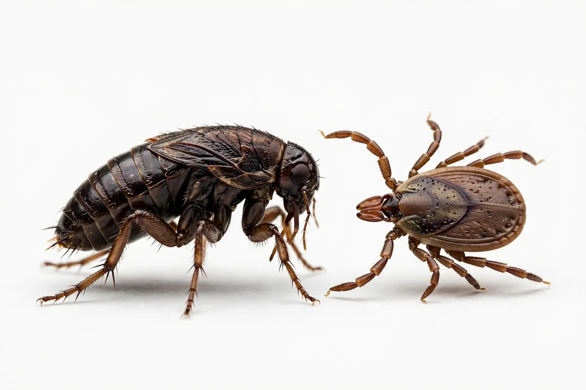 A flea and a tick